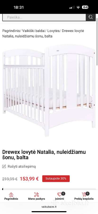 Drewex kūdikio lovytė - nuotraukos Nr. 13