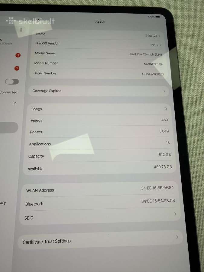 iPad pro 13 M4 512 GB WiFi - nuotraukos Nr. 5