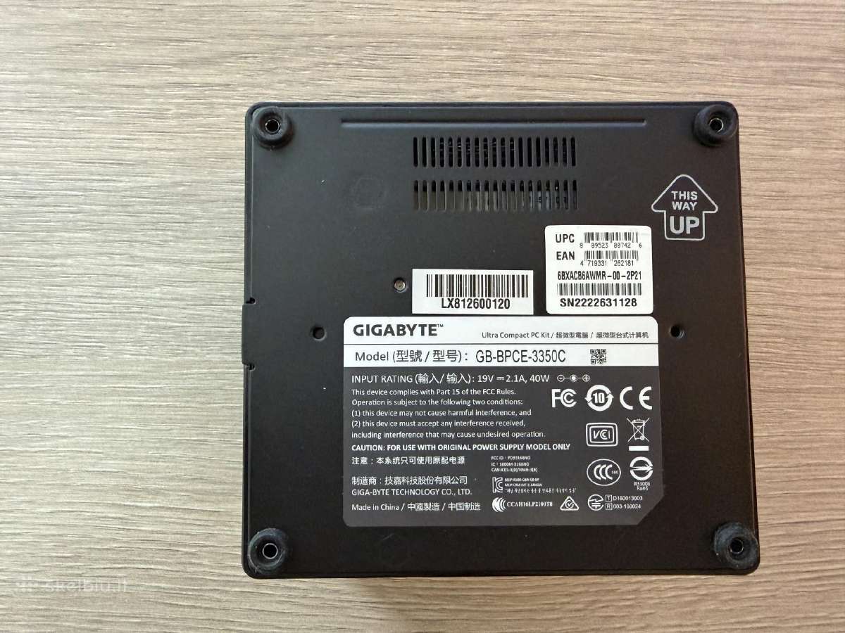 Gigabyte GB-bpce-3350 Mini-pc - nuotraukos Nr. 4