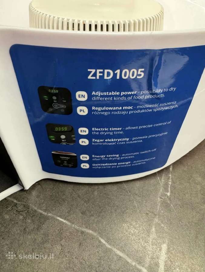 Zelmer Zfd1005 maisto džiovyklė / dehidratorius - nuotraukos Nr. 4