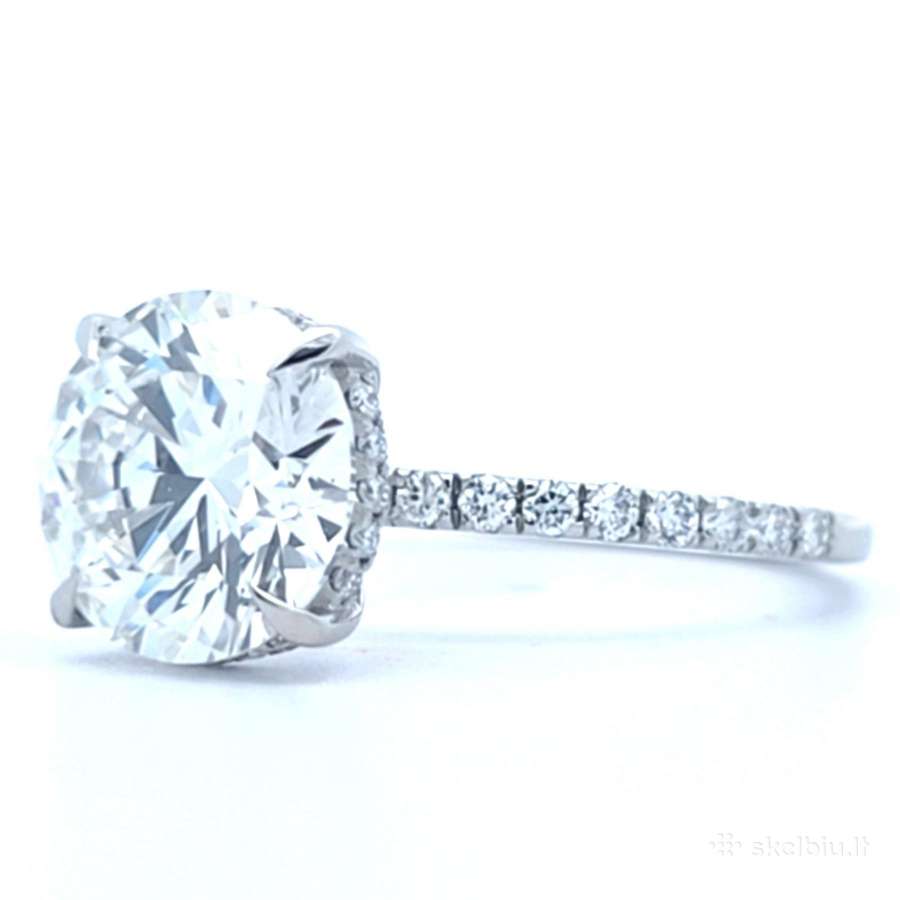 Sužadėtuvių žiedas su LG briliantu (3,33ct) - nuotraukos Nr. 4