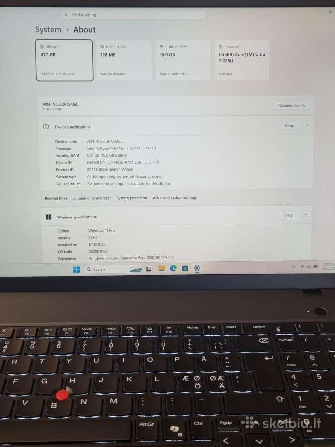 Lenovo Thinkpad T16 Gen4 - nuotraukos Nr. 10