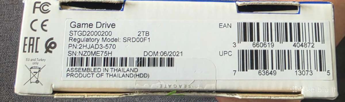 2 TB seagate Playstation HDD - nuotraukos Nr. 4