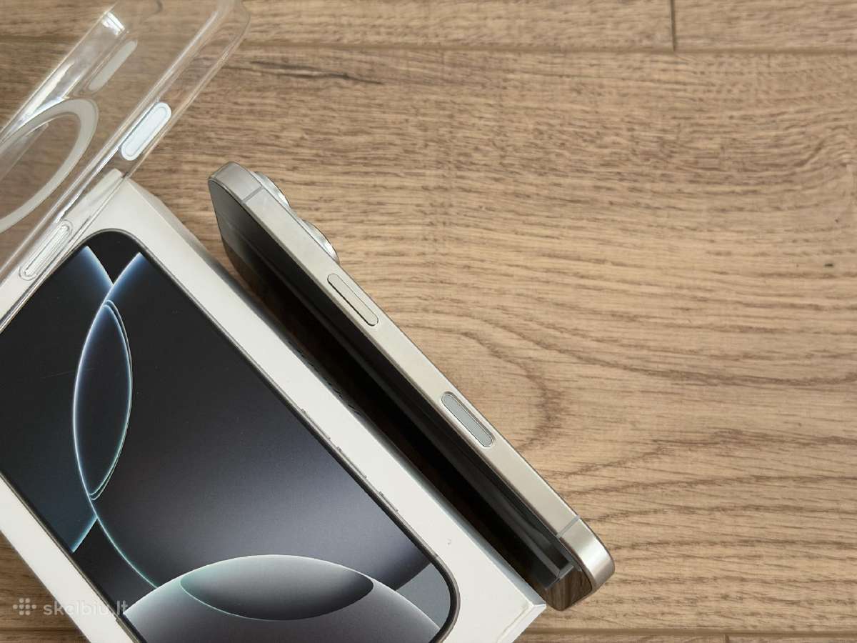iPhone 16 pro 128gb titanium su garantija - nuotraukos Nr. 3