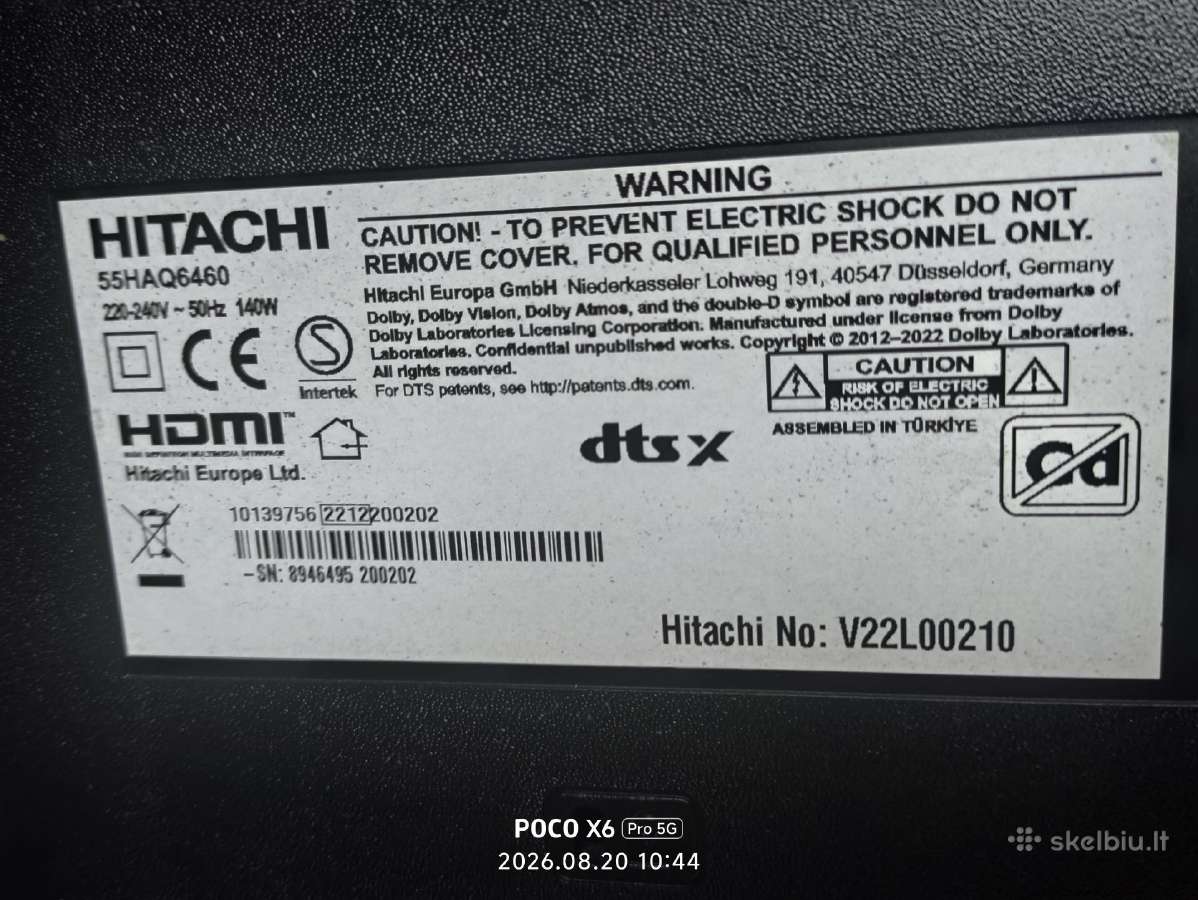 Hitachi 55haq6460 55" 4k Qled - nuotraukos Nr. 8