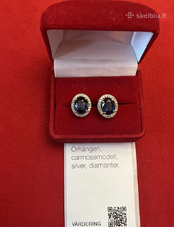 Prabangūs „carmose“ auskarai su deimantais - nuotraukos Nr. 7