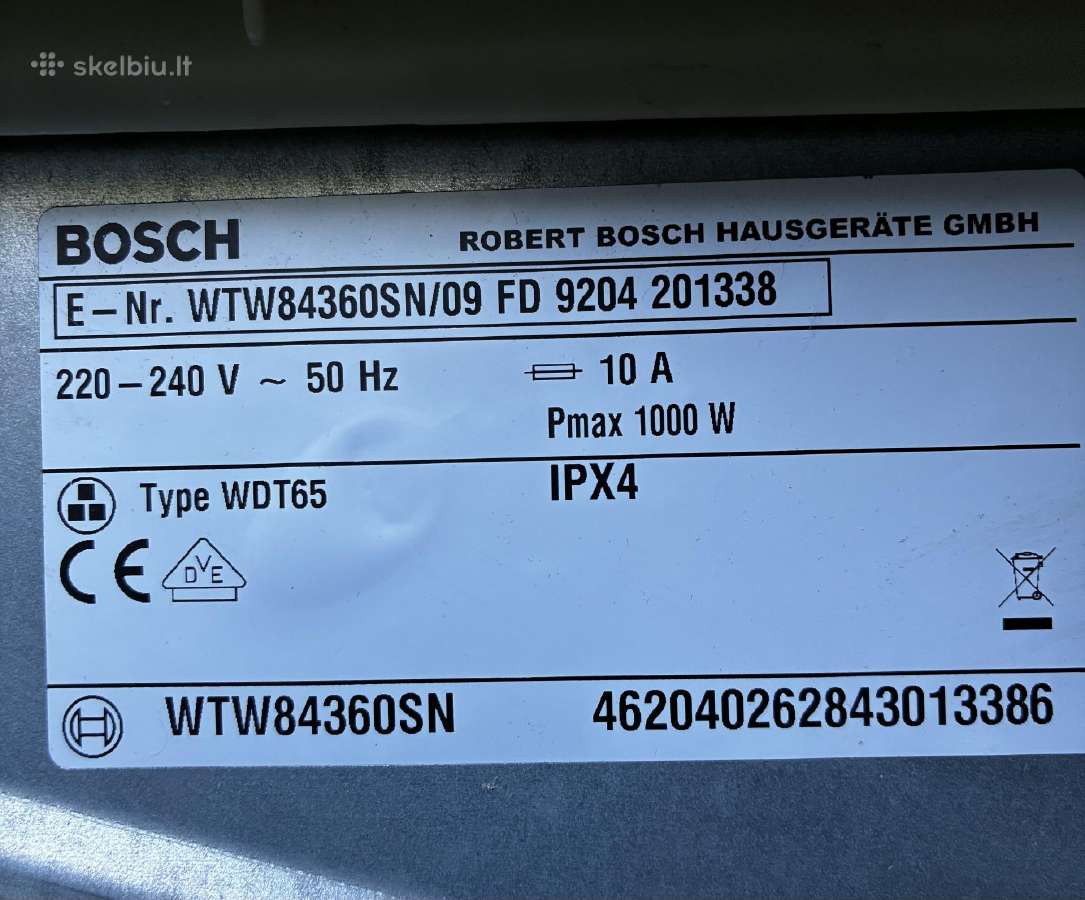 Bosch džiovyklė - nuotraukos Nr. 5