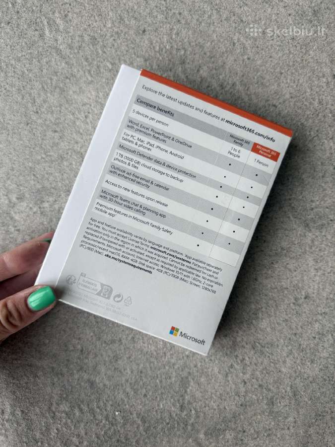 Microsoft 365 Personal – 12 mėn. prenumerata, 1tb - nuotraukos Nr. 2