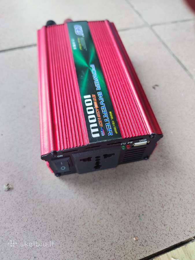 Įtampos keitiklis – inverteris 12v-220v 1000-1500w - nuotraukos Nr. 3