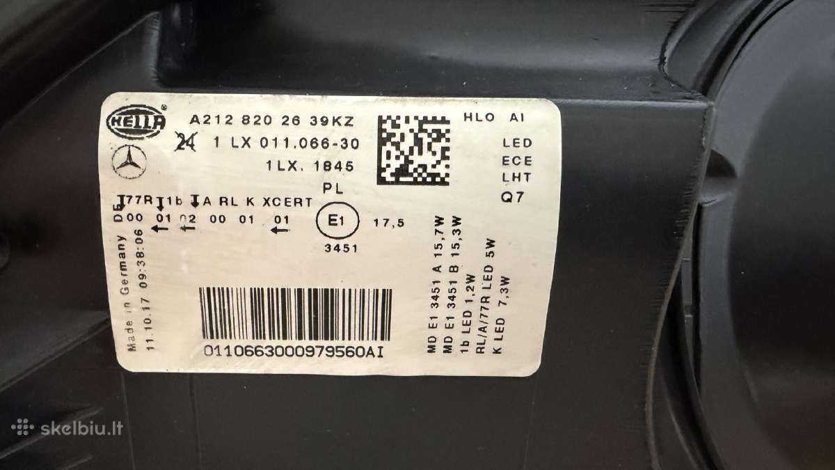 Mercedes benz E300 w212 A2128261291 - nuotraukos Nr. 5
