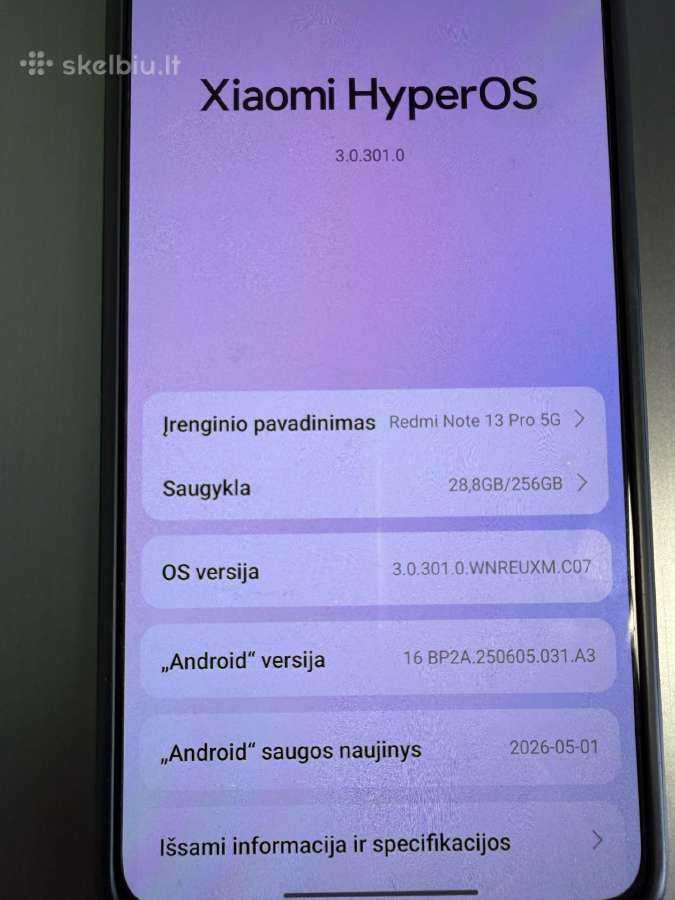 Redmi Note 13 Pro 5G 256gb - nuotraukos Nr. 5