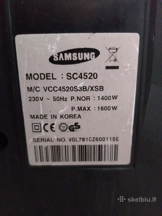 Dulkių siurblys Samsung Sc4520 - nuotraukos Nr. 4