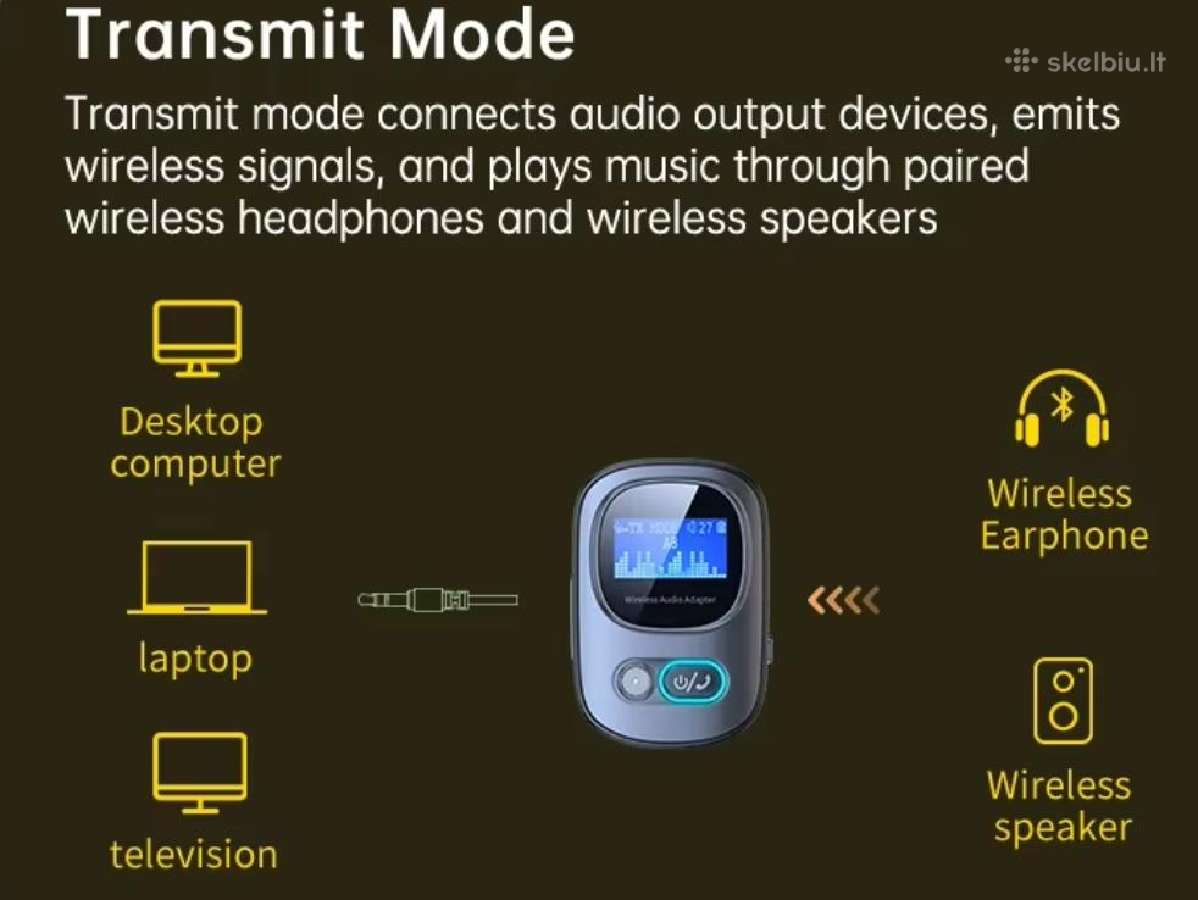 Bluetooth adapteris T68 (Siųstuvas / Imtuvas) - nuotraukos Nr. 3