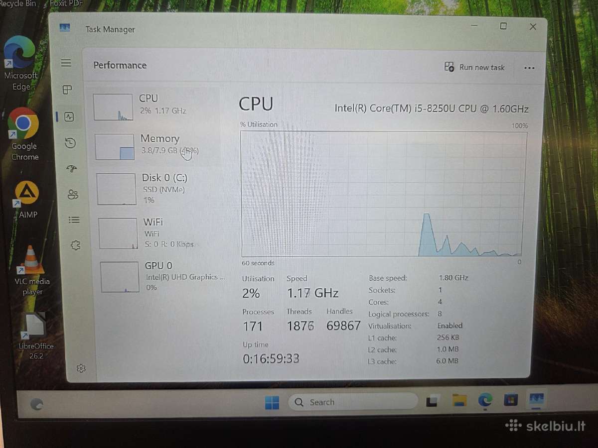 Thinkpad X1 Carbon 6gen i5/8gb/256gb - nuotraukos Nr. 8