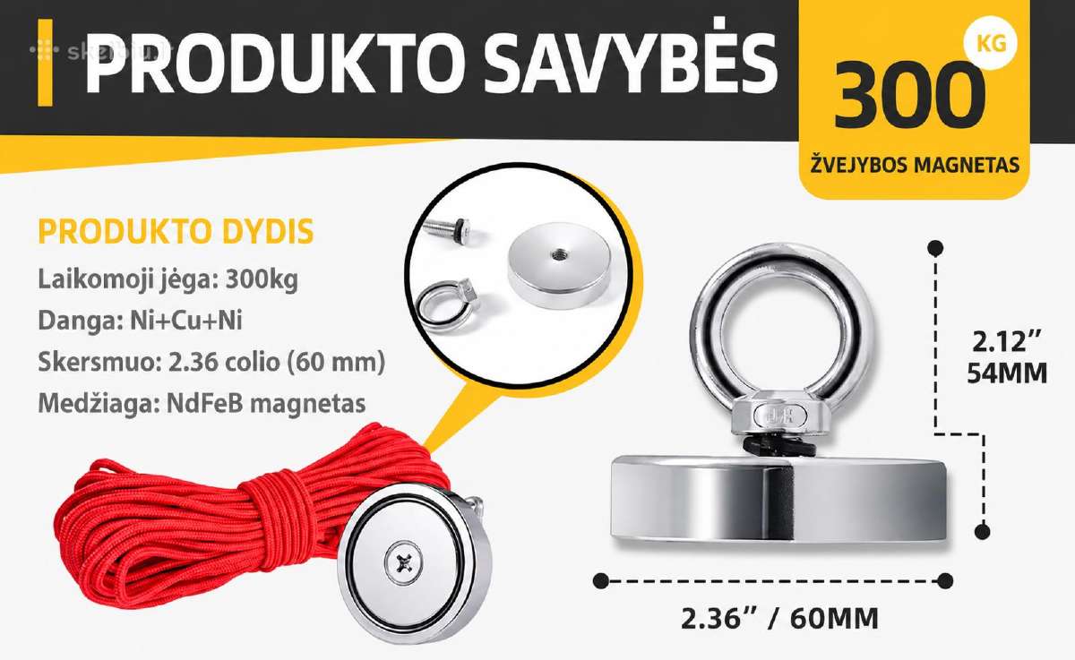 Galingas Paiesku, Zvejybos, Neodimio Magnetas - nuotraukos Nr. 4