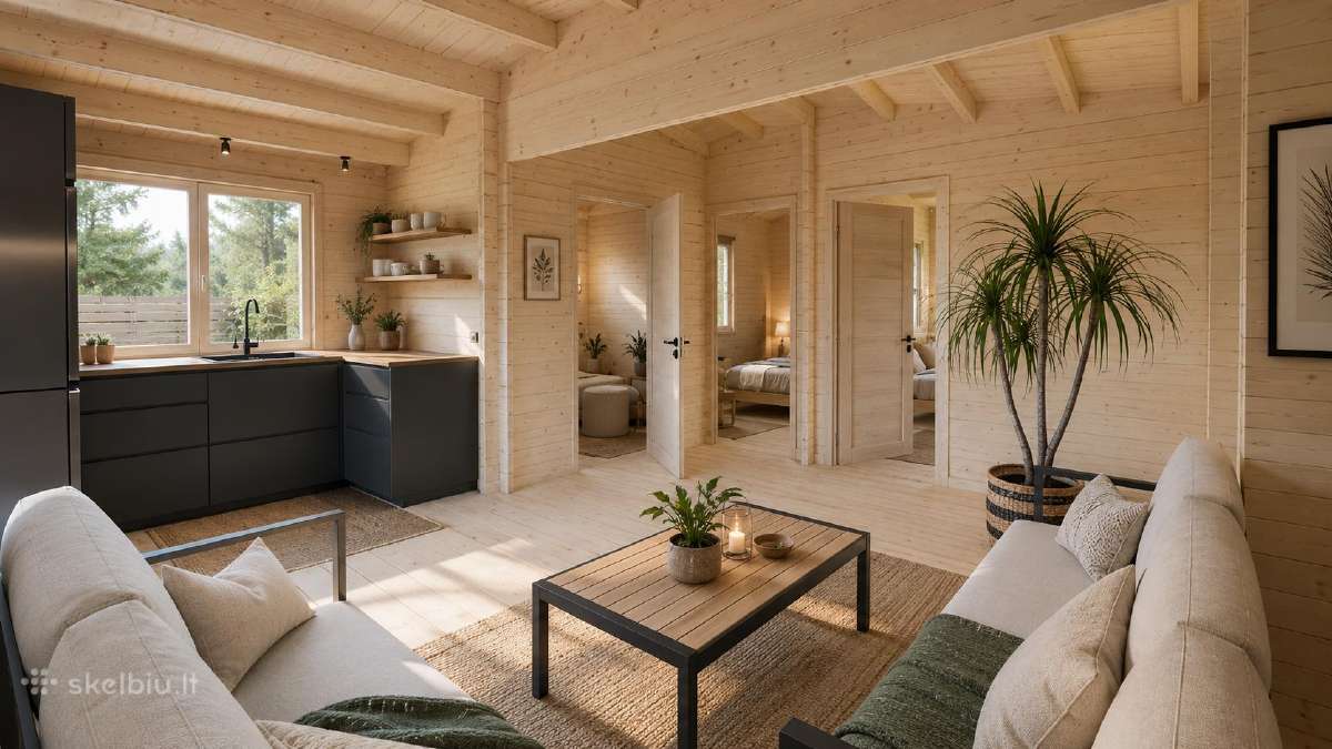 Medinio namelio konstrukcija Lūna 5,30x 9,90 m - nuotraukos Nr. 7