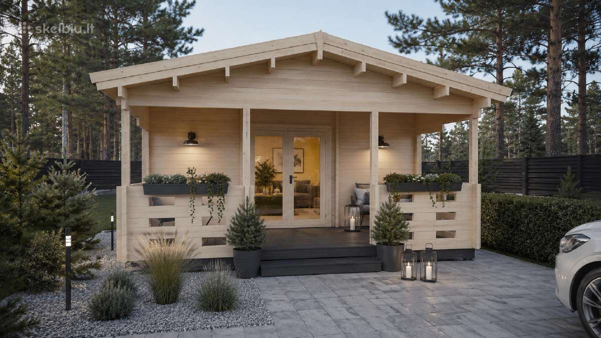 Medinio namelio konstrukcija Lūna 5,30x 9,90 m - nuotraukos Nr. 4