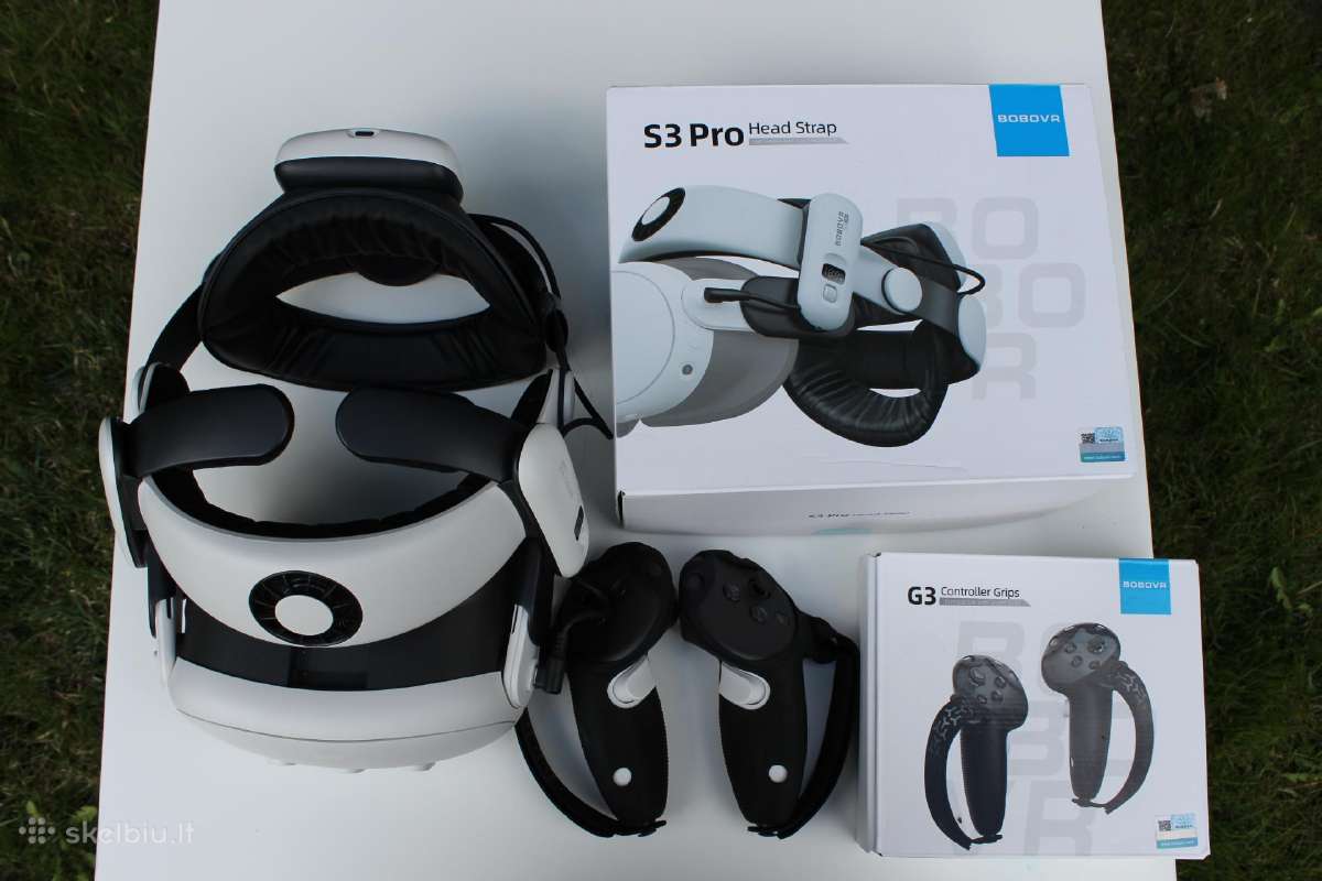 Meta Quest 3 512gb + Bobovr S3 Pro + G3 Grips - nuotraukos Nr. 2