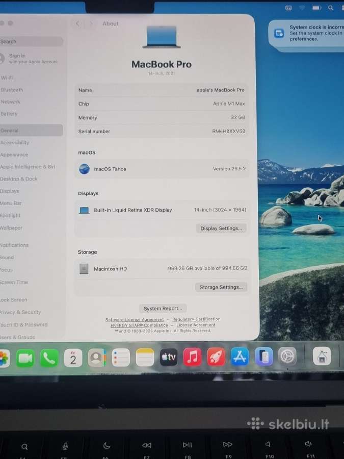 MacBook Pro 14-inch M1 Max 32 1tb - nuotraukos Nr. 8
