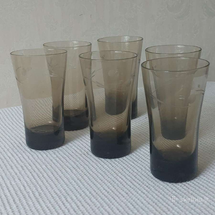 6 vintažinės stiklinės ( iš tarybinių laikų ) - nuotraukos Nr. 3