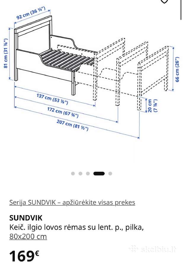 Ikea lovyte vaikui su apsauga ir ciužiniu - nuotraukos Nr. 4