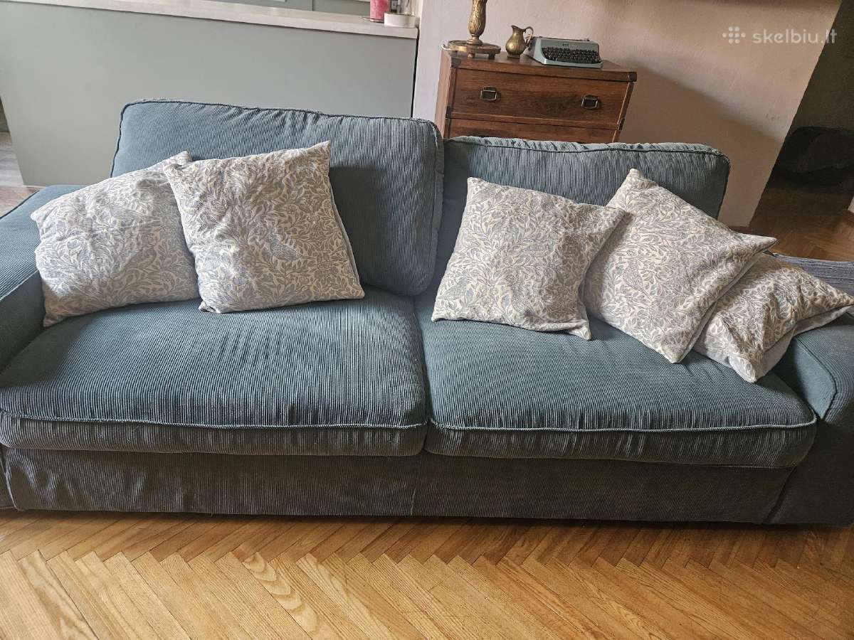Melsva sofa su pagalvėlėmis - nuotraukos Nr. 2
