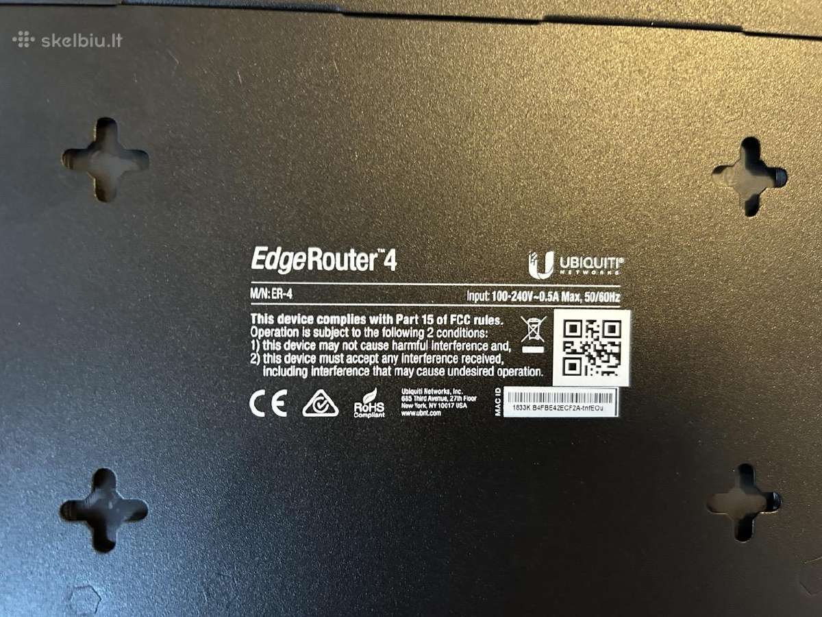 Ubiquiti Unifi Edgerouter Er-4 maršrutizatorius - nuotraukos Nr. 2