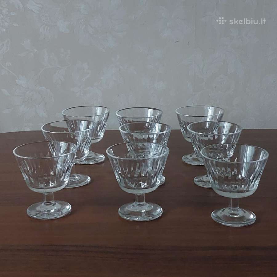9 krištoliniai stikliukai ( iš tarybinių laikų ). - nuotraukos Nr. 4