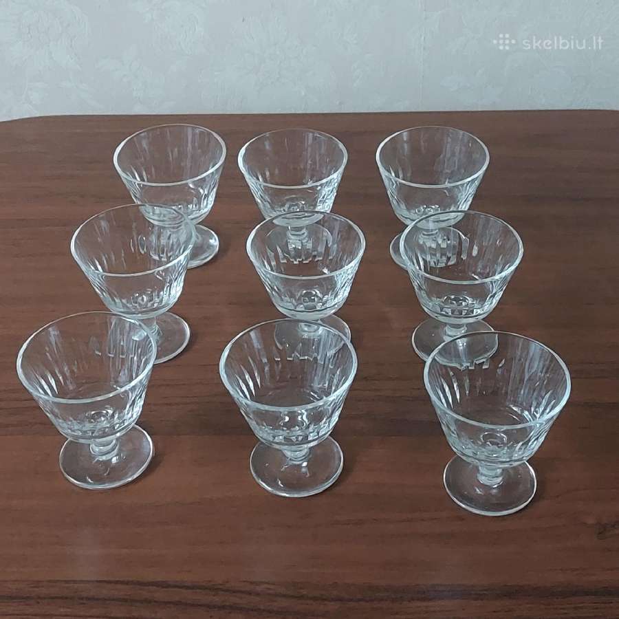 9 krištoliniai stikliukai ( iš tarybinių laikų ). - nuotraukos Nr. 5