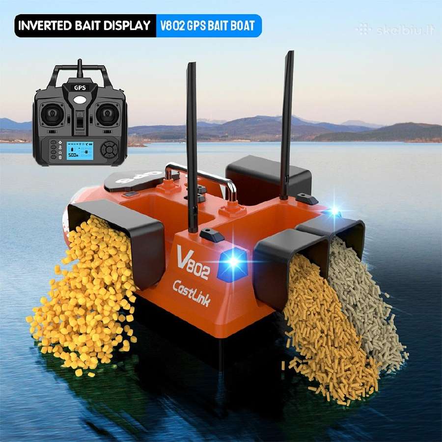 Flytec V802pro pašarų laivelis su GPS navigacija - nuotraukos Nr. 5