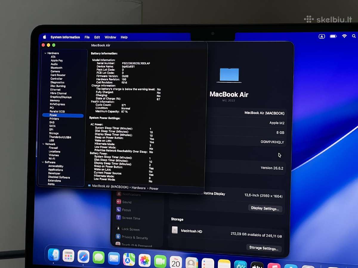 Parduodamas MacBook Air su Apple M2, Liquid Retina - nuotraukos Nr. 12