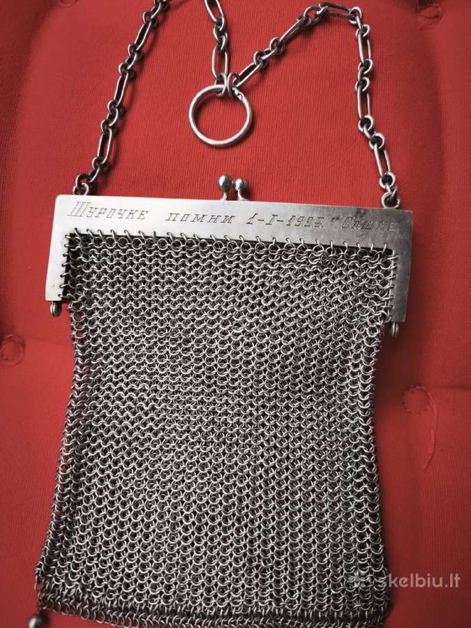 Antikvarinė sidabrinė rankinė ir piniginė - nuotraukos Nr. 11