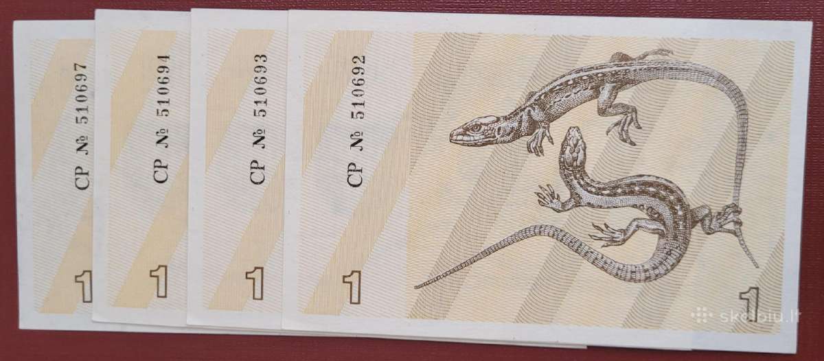 1991 m. 1, 3, 5 talonai su užrašais Unc - nuotraukos Nr. 9