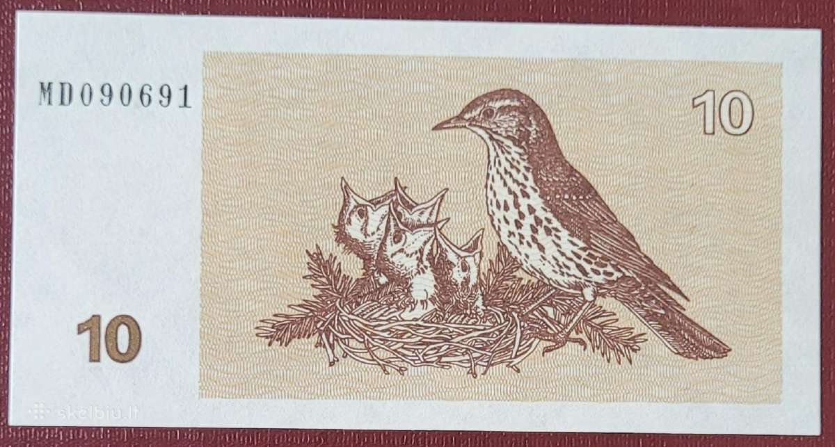 1992 m. 1 ir 10 talonai Unc - nuotraukos Nr. 2