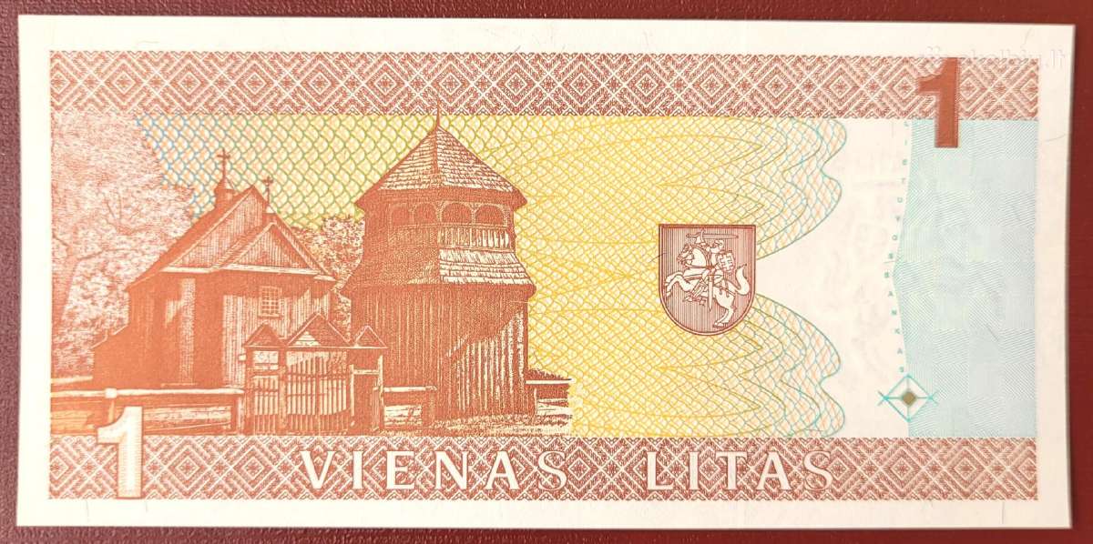 1 ir 2 litų banknotai Unc - nuotraukos Nr. 5