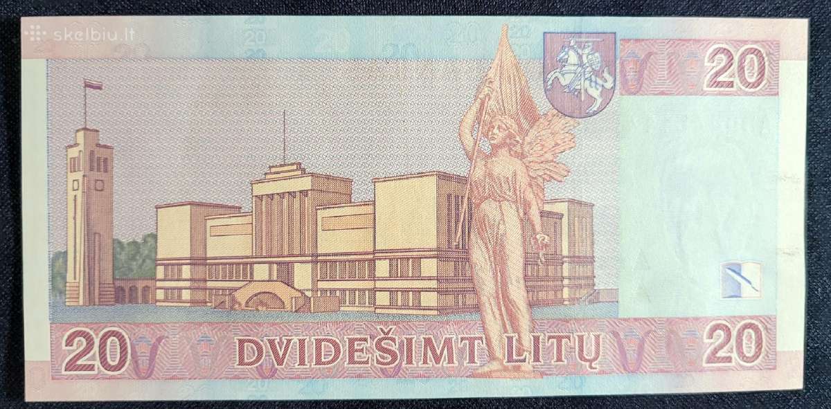 20 litų 2007 m. banknotai Unc - nuotraukos Nr. 2
