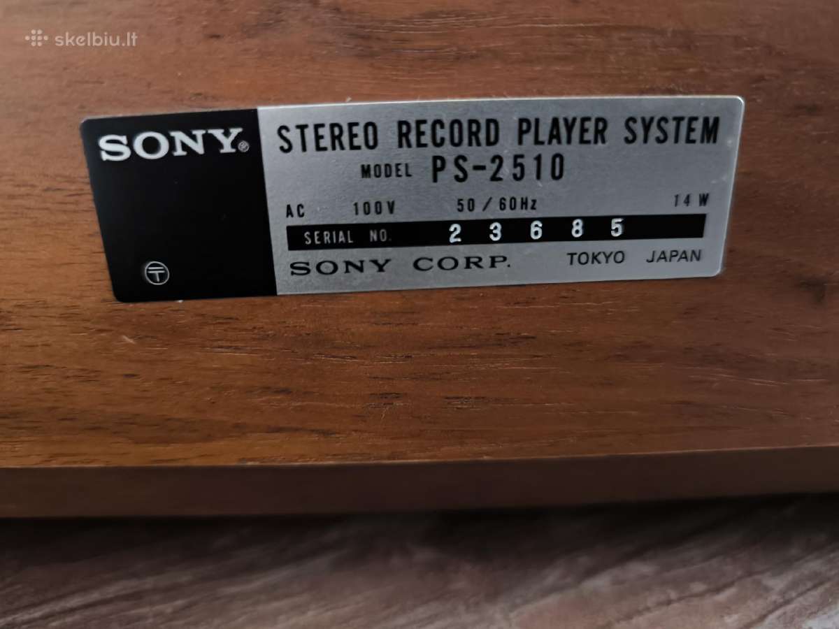 Sony Ps-2510 plokštelių grotuvas - nuotraukos Nr. 10