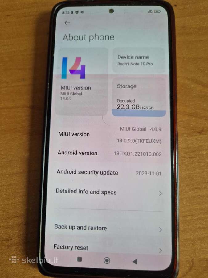 Xiaomi redmi 10 pro 128 GB - nuotraukos Nr. 3