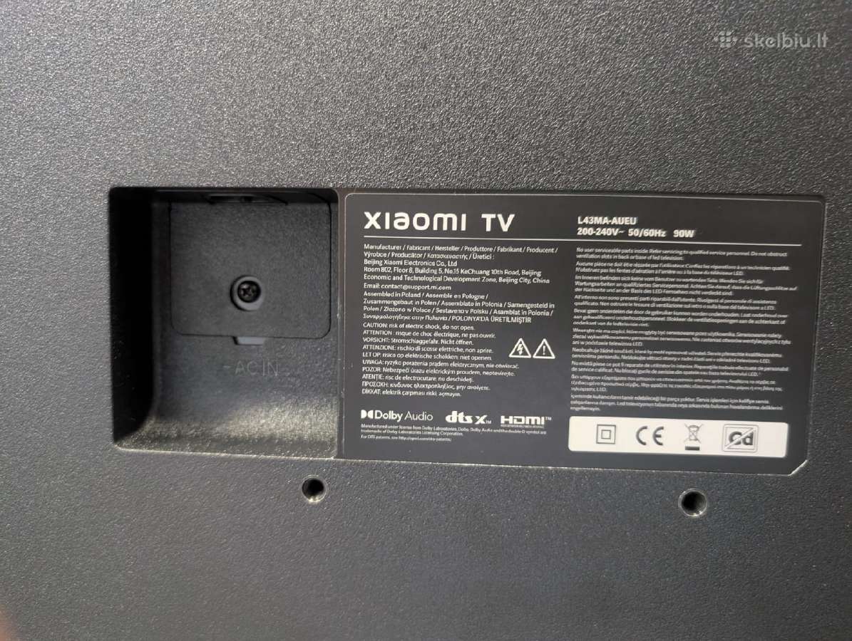 Televizorius Xiaomi TV A 2025 43 4k Uhd Sma - nuotraukos Nr. 4