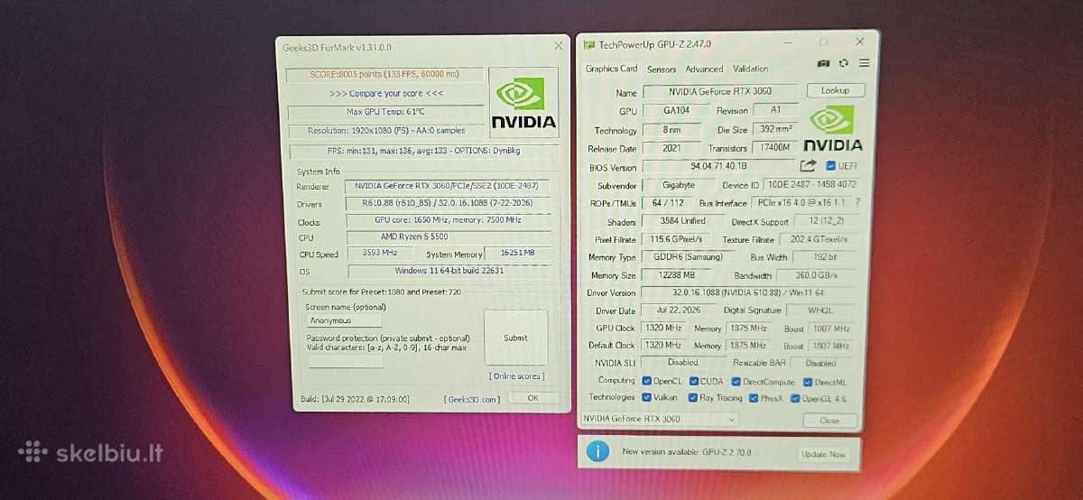Žaidimo kompiuteris Rtx 3060/ Ryzen 5 5500 - nuotraukos Nr. 7