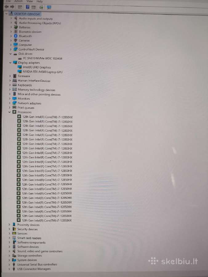 Precision 7670 Oled i7-12850hx 64gb Rtx A4500 16gb - nuotraukos Nr. 6