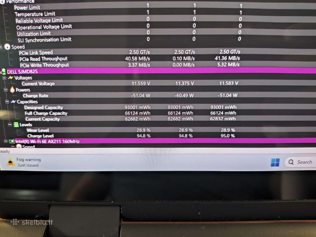 Precision 7670 Oled i7-12850hx 64gb Rtx A4500 16gb - nuotraukos Nr. 8