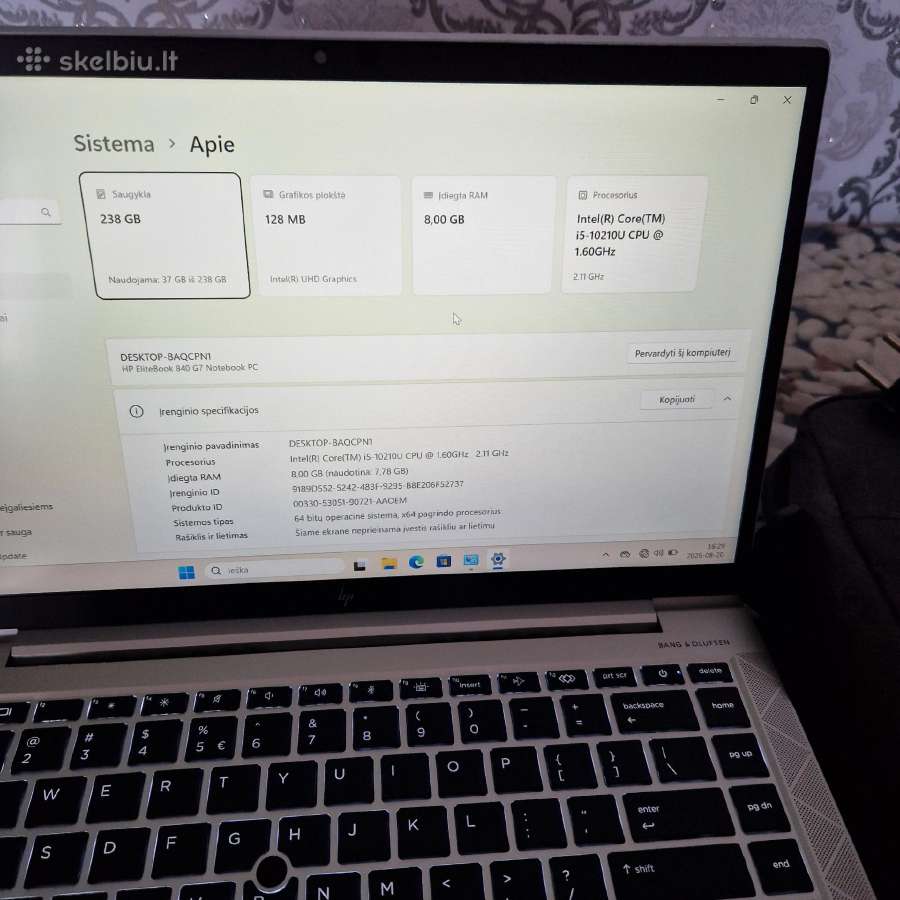 Hp elitebook 840 G7 - nuotraukos Nr. 2