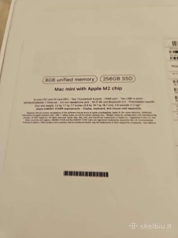 Apple Mac Mini M2 256gb.pirktas Amerikoje. - nuotraukos Nr. 6