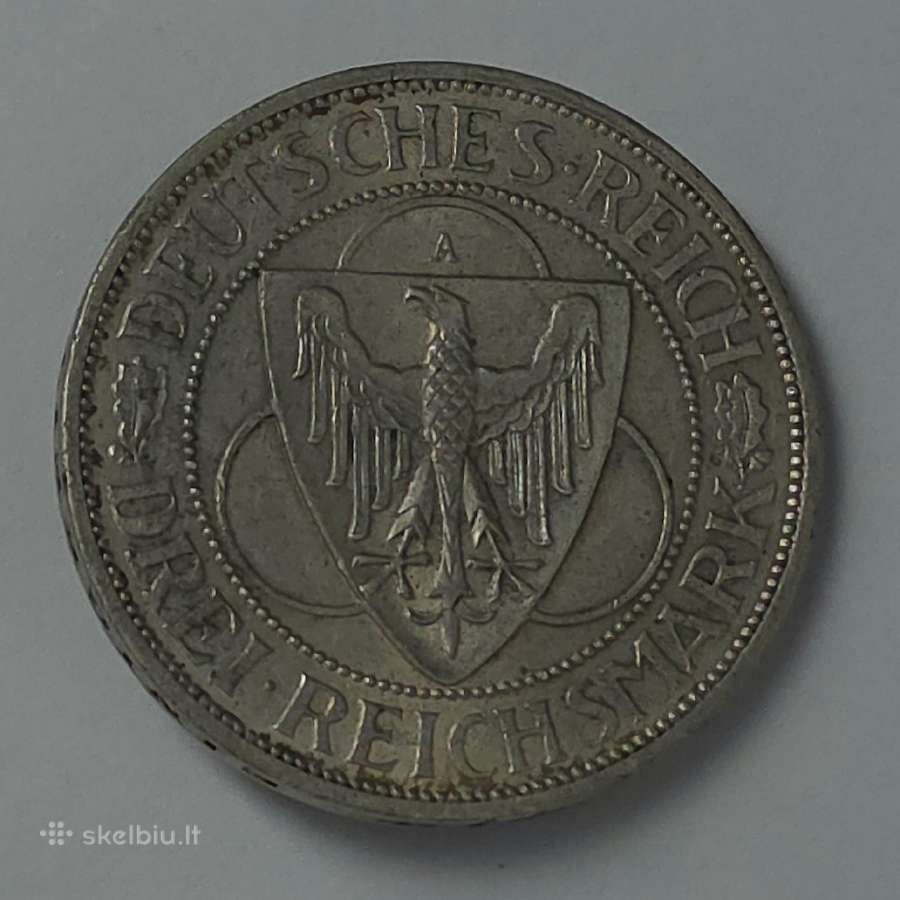 Veimaro respublika 3 Reichsmark 1930 A - nuotraukos Nr. 7