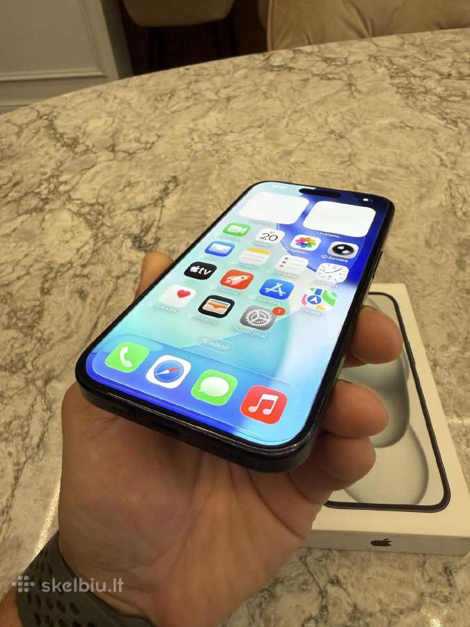 iPhone 15, 256gb 100% baterija - nuotraukos Nr. 3