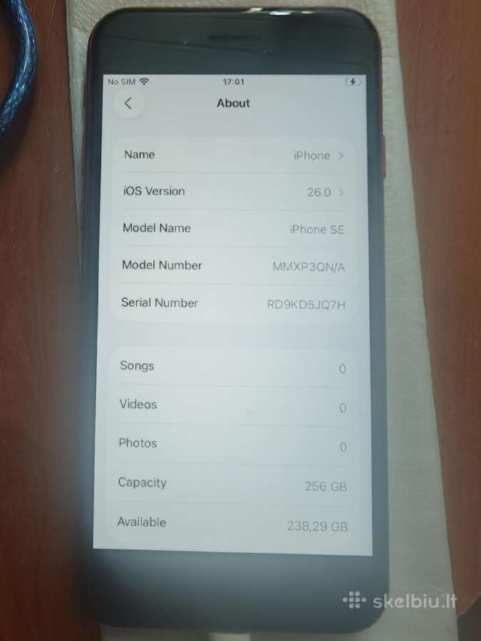 Kaip Naujas iPhone Se 2022 Red 256gb Su Garantija - nuotraukos Nr. 5
