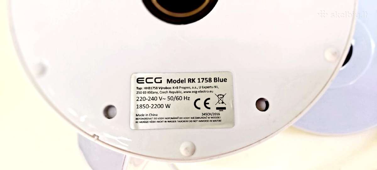 Elektrinis virdulys Ecg Rk 1758 Blue, 1,7 l, 2200 - nuotraukos Nr. 4