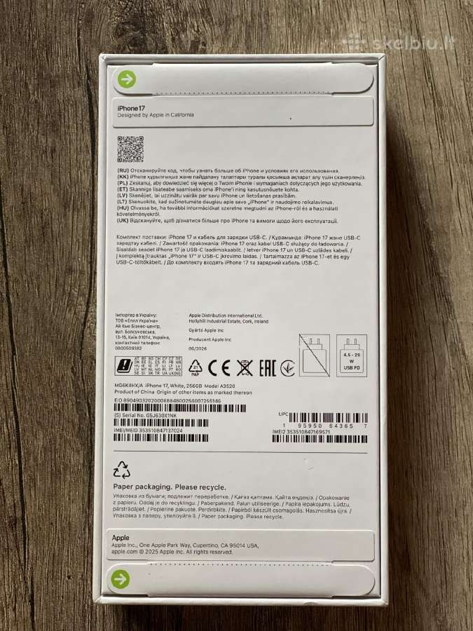 Parduodu nauja iPhone 17 neispakuotas 256gb - nuotraukos Nr. 2