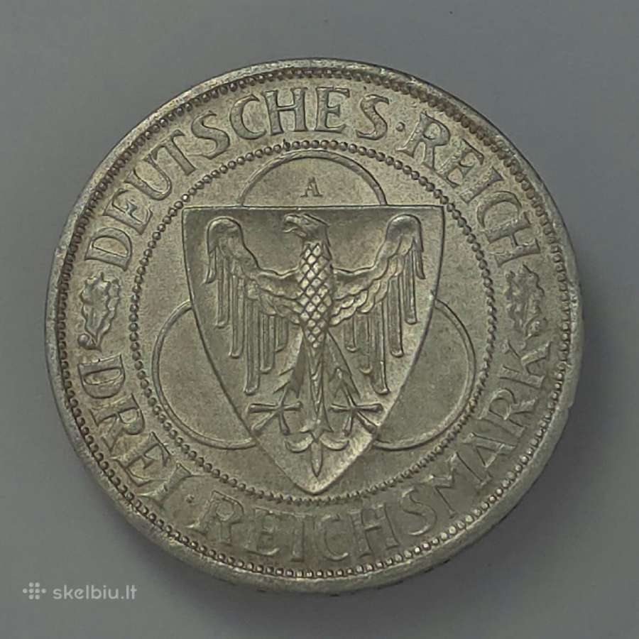 Veimaro respublika 3 Reichsmark 1930 A - nuotraukos Nr. 6